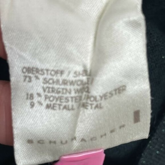 Schumacher Metallic Green Wool Pullover Sweater Size 3 Wide Raglan Sleeve - Picture 9 of 10